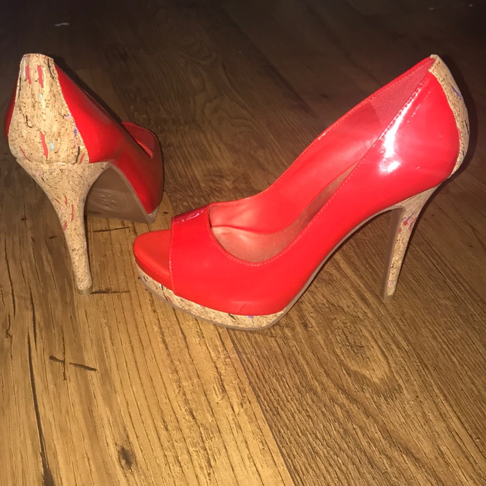 Peep toe heels